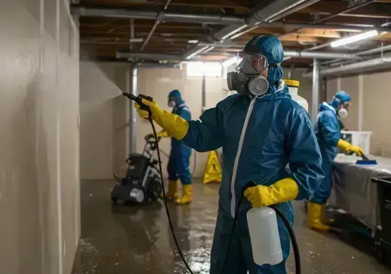 Basement Sanitization and Antimicrobial Treatment process in Elkins, WV